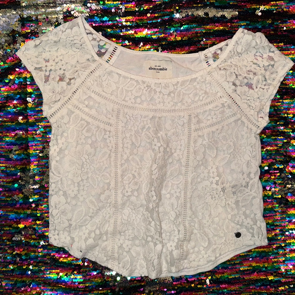 ABERCROMBIE LACE CROP TOP LIKE NEW